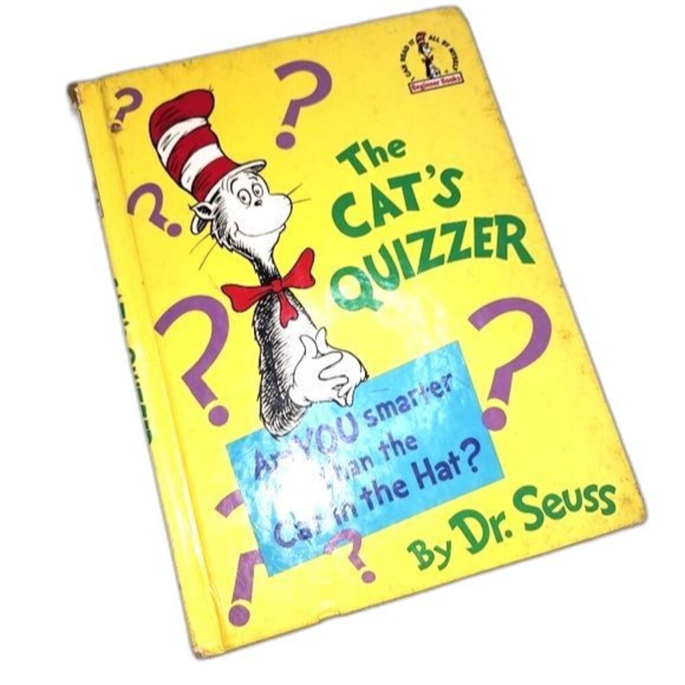 Vintage 1976 "The Cat's Quizzer" By Dr Seuss Children's Book Rare Banned Retired